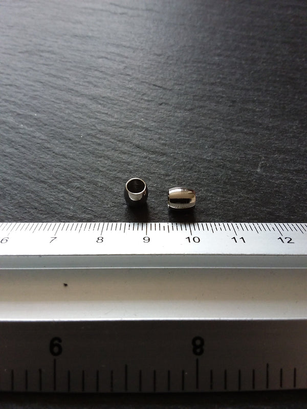 12 or 60 Stainless Steel 6mm Barrel Beads Smooth Solid Spacer 6x6mm with 4mm Hole