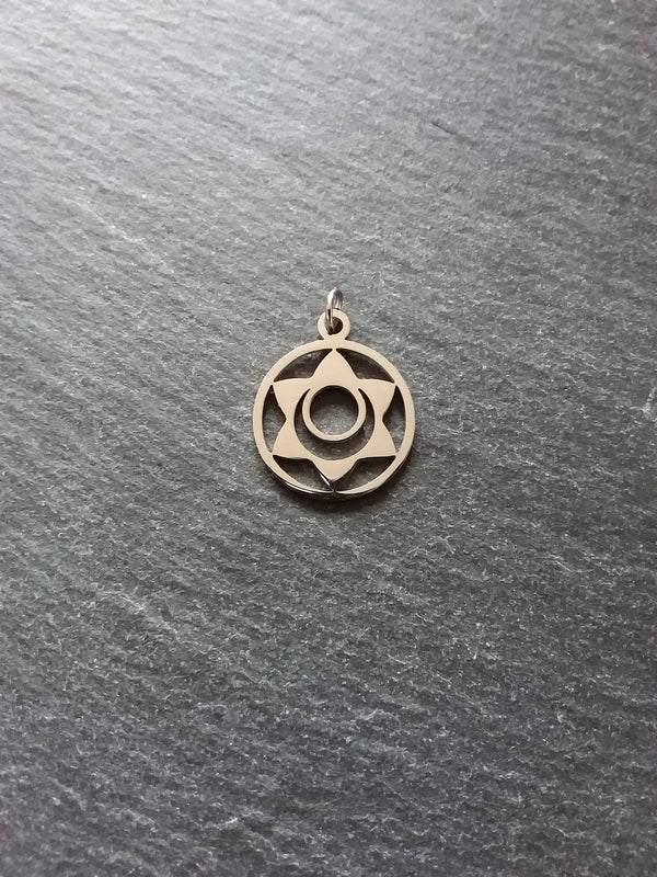1 or 5 Stainless Steel Sacral Chakra Svadhishthana Flower Charms Flat 22x19mm