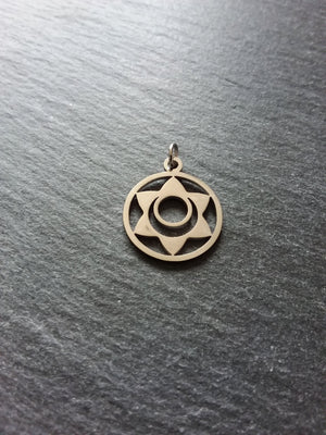 1 or 5 Stainless Steel Sacral Chakra Svadhishthana Flower Charms Flat 22x19mm