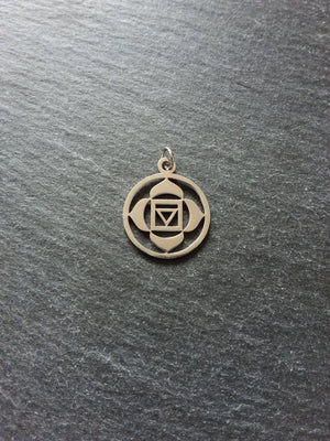 1 or 5 Stainless Steel Muladhara Root Chakra Flower Charms Flat 22x19mm