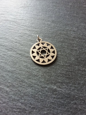 1 or 5 Stainless Steel Anahata Heart Chakra Star Charms Flat 22x19mm