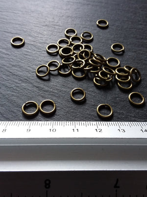 Antique Bronze Tone 8mm Diameter Strong 1.2mm (16 Gauge) Metal Alloy Jump Rings