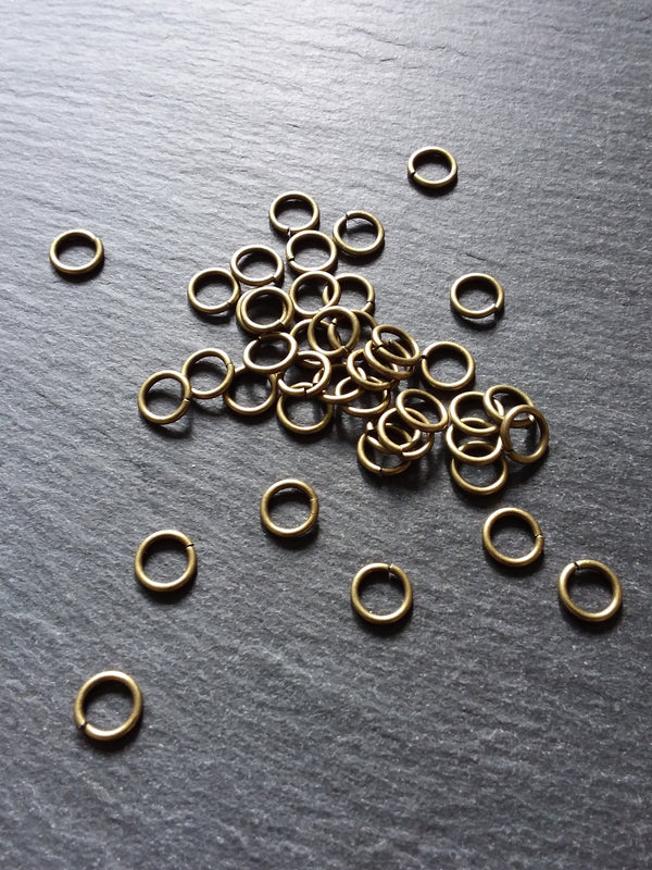 Antique Bronze Tone 8mm Diameter Strong 1.2mm (16 Gauge) Metal Alloy Jump Rings