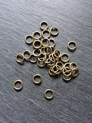 Antique Bronze Tone 8mm Diameter Strong 1.2mm (16 Gauge) Metal Alloy Jump Rings