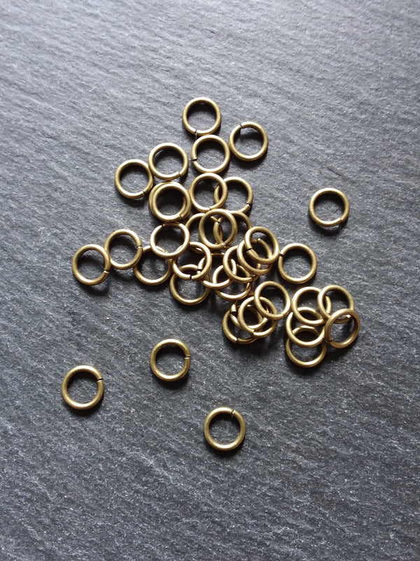 Antique Bronze Tone 8mm Diameter Strong 1.2mm (16 Gauge) Metal Alloy Jump Rings