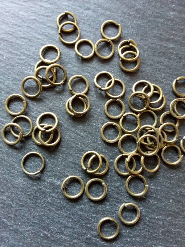 100, 300 or 1200 Strong Jump Rings Antique Bronze 9mm Diameter 1.2mm Thick