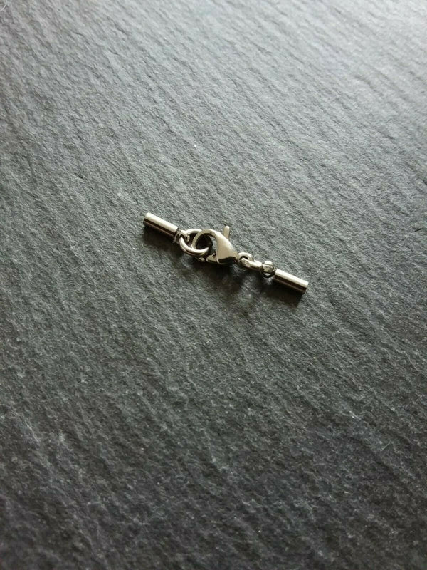 4 or 20 Stainless Steel End Cap Sets for 1mm Cord Necklaces (1.2mm end caps)