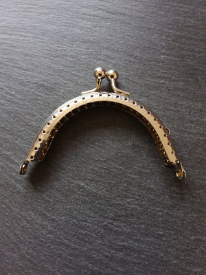 Plain Bright Silver 9cm Metal Arch Frame Kiss Clasp For Purse Bag (3 4/8 inch) - ContentedCatz