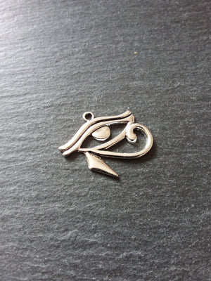 4 or 20 Eye of Horus Charms Egyptian Antique Silver Tone 33x26mm