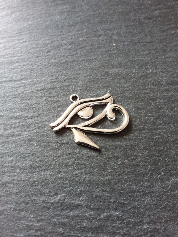 4 or 20 Eye of Horus Charms Egyptian Antique Silver Tone 33x26mm