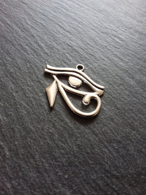 4 or 20 Eye of Horus Charms Egyptian Antique Silver Tone 33x26mm