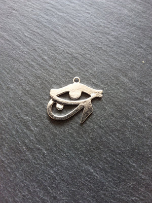 4 or 20 Eye of Horus Charms Egyptian Antique Silver Tone 33x26mm
