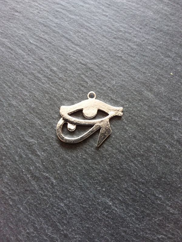 4 or 20 Eye of Horus Charms Egyptian Antique Silver Tone 33x26mm