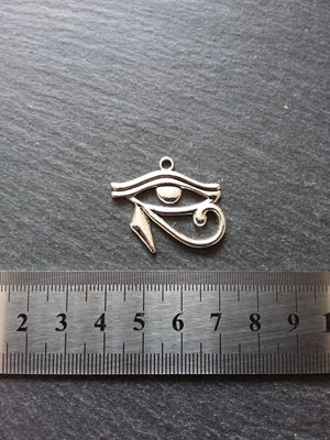 4 or 20 Eye of Horus Charms Egyptian Antique Silver Tone 33x26mm
