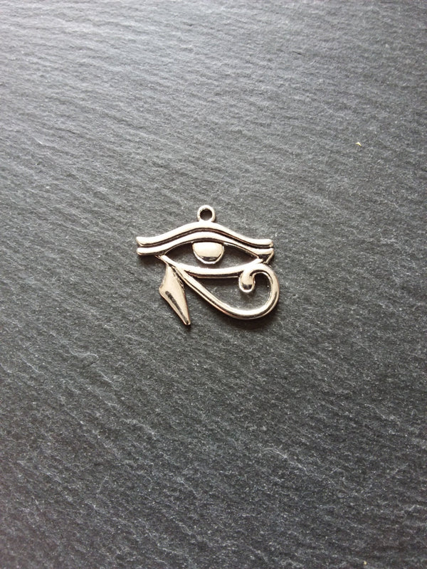 4 or 20 Eye of Horus Charms Egyptian Antique Silver Tone 33x26mm