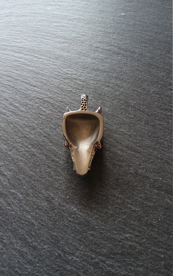 1 or 5 Large Dragon Head Pendant Antique Silver Stainless Steel 45x22x17mm