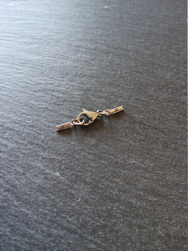 6 or 30 Stainless Steel Folding Crimp End Sets for 0.5mm to 1mm Cord for Necklaces
