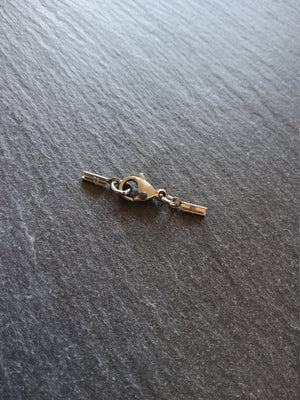 6 or 30 Stainless Steel Folding Crimp End Sets for 0.5mm to 1mm Cord for Necklaces