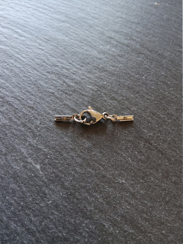 6 or 30 Stainless Steel Folding Crimp End Sets for 0.5mm to 1mm Cord for Necklaces