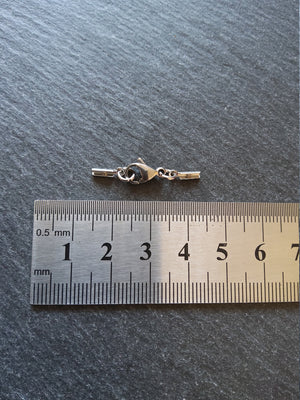 6 or 30 Stainless Steel Folding Crimp End Sets for 0.5mm to 1mm Cord for Necklaces