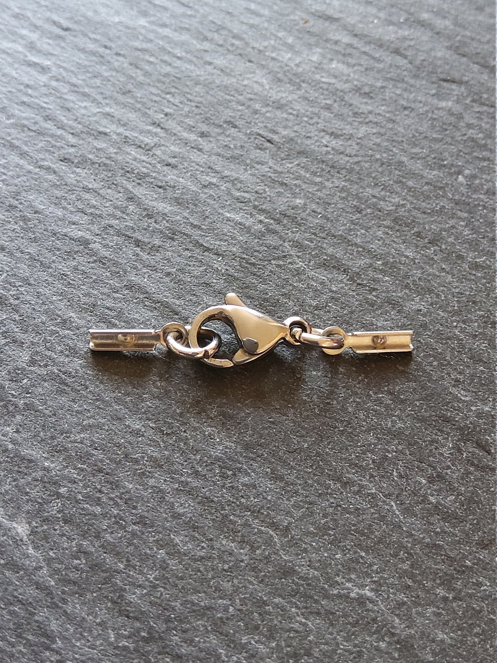6 or 30 Stainless Steel Folding Crimp End Sets for 0.5mm to 1mm Cord for Necklaces