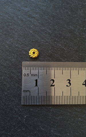 40 or 200 Spacer Beads 6mm Flat Round Gold Plated 6x1.8mm