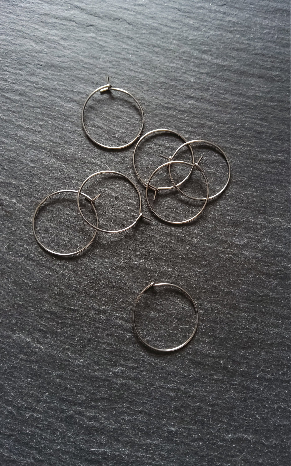6 or 30 Stainless Steel Hoops Open Hook 35x30mm
