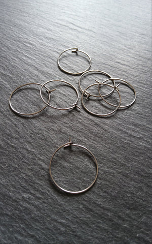 6 or 30 Stainless Steel Hoops Open Hook 35x30mm