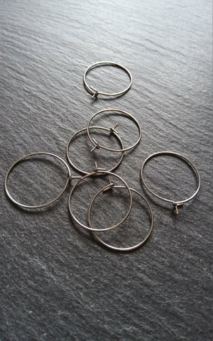 6 or 30 Stainless Steel Hoops Open Hook 35x30mm