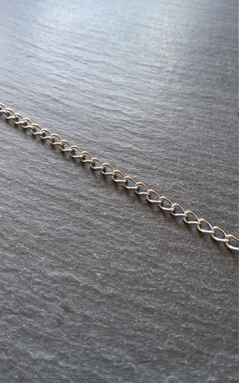 1m of Strong Stainless Steel Twisted Curb Chain 5.5x3.7x0.8mm Open Link