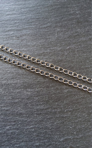 Strong Stainless Steel Twisted Curb Chain 5.5x3.7x0.8mm Open Link