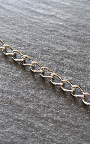 Strong Stainless Steel Twisted Curb Chain 5.5x3.7x0.8mm Open Link