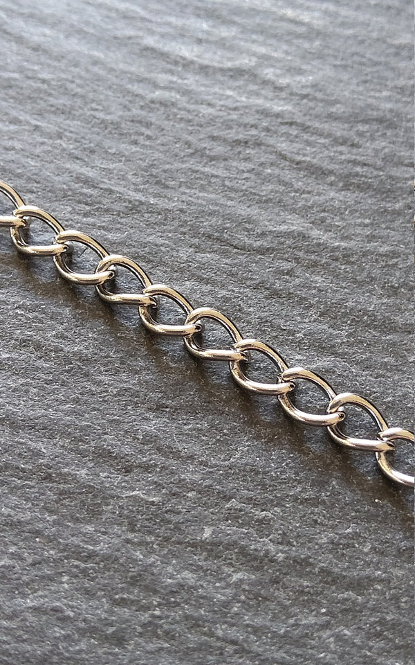 Strong Stainless Steel Twisted Curb Chain 5.5x3.7x0.8mm Open Link