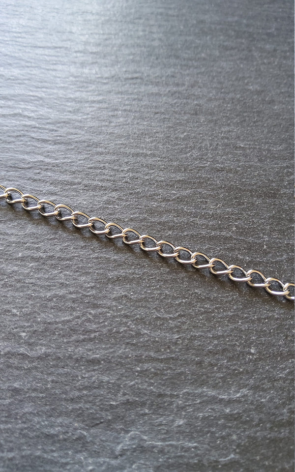 Strong Stainless Steel Twisted Curb Chain 5.5x3.7x0.8mm Open Link