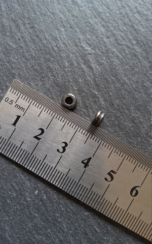 40 or 200 Gunmetal 6mm Flattened Round Macaron Spacer Beads 6x3mm Hole: 2mm