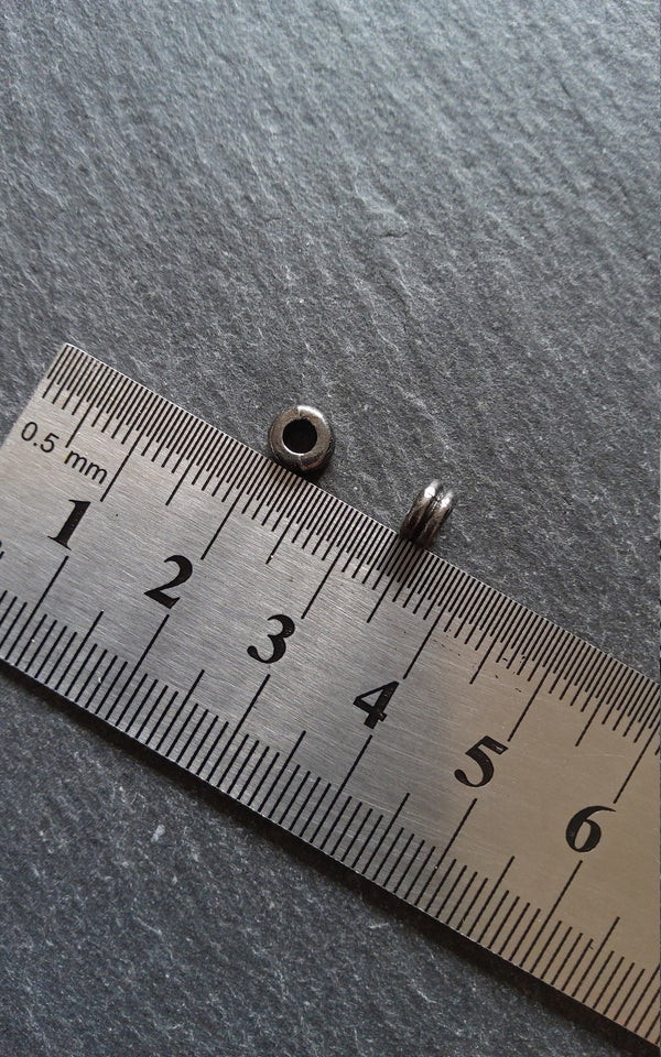 40 or 200 Gunmetal 6mm Flattened Round Macaron Spacer Beads 6x3mm Hole: 2mm