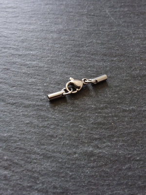 5 or 25 Stainless Steel Rounded End Cap Sets for approx. 1mm Cord Necklaces (1.6mm caps)