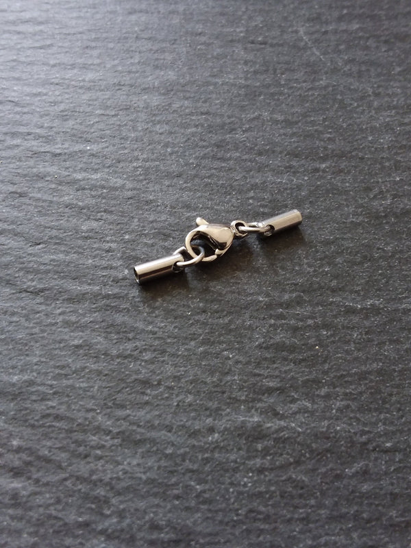 5 or 25 Stainless Steel Rounded End Cap Sets for approx. 1mm Cord Necklaces (1.6mm caps)
