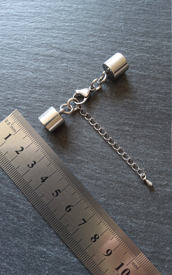Stainless Steel End Cap Sets for 9.5mm Cord (10mm end caps)