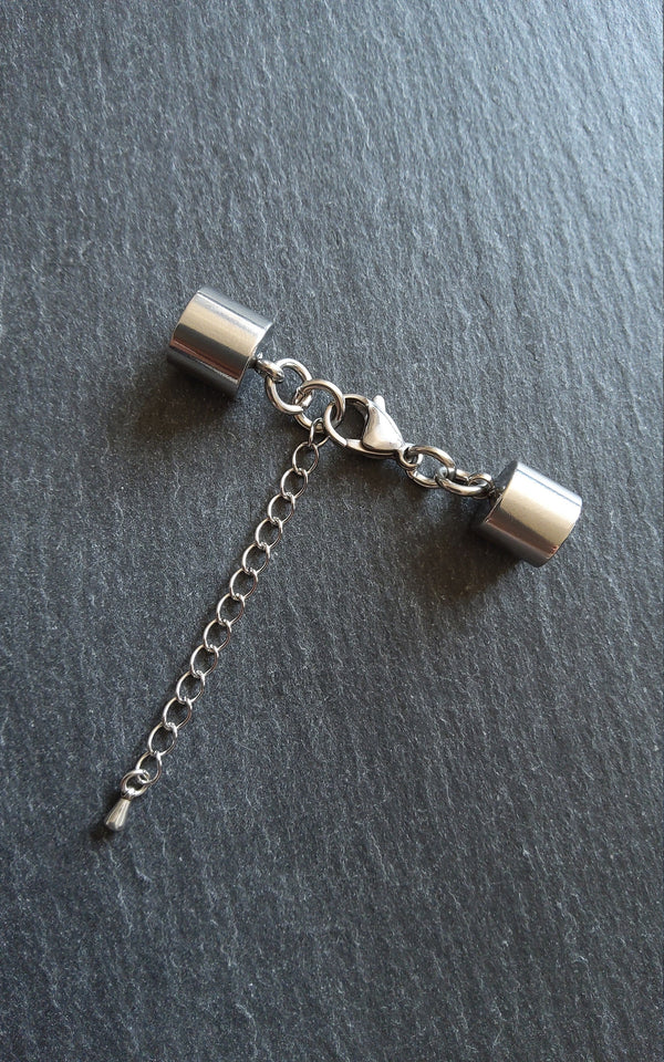 Stainless Steel End Cap Sets for 9.5mm Cord (10mm end caps)