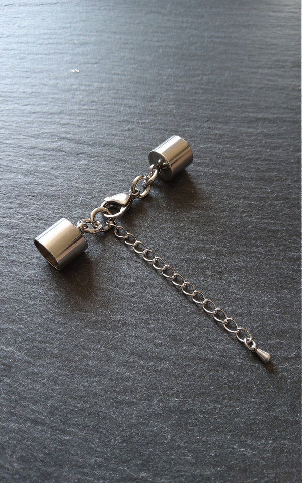Stainless Steel End Cap Sets for 9.5mm Cord (10mm end caps)