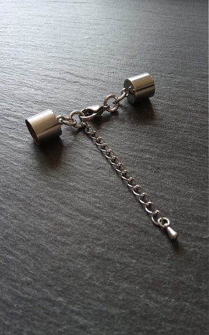 Stainless Steel End Cap Sets for 9.5mm Cord (10mm end caps)