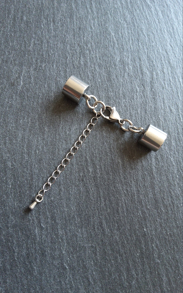 Stainless Steel End Cap Sets for 9.5mm Cord (10mm end caps)