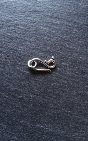10 or 50 Sets Hook and Eye Clasps Antique Silver Tone 21x12mm Nickel Free