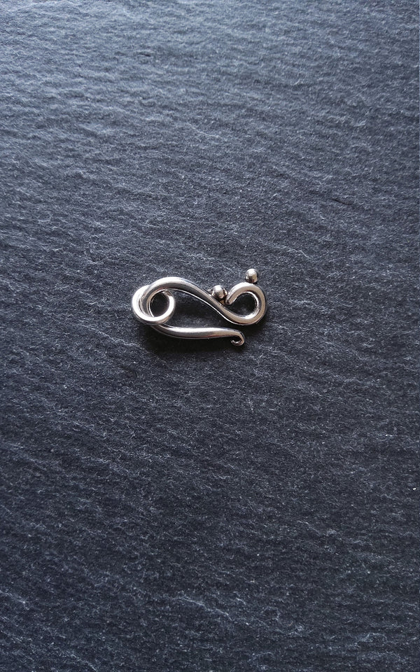 10 or 50 Sets Hook and Eye Clasps Antique Silver Tone 21x12mm Nickel Free