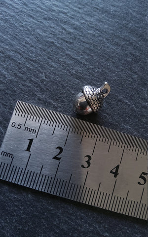 6 or 30 Acorn Charms Antique Silver Tone Solid 14x10mm