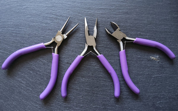 Jewellery Pliers Chain Nose, Round Nose & Side Cutter Pliers 12cm Long