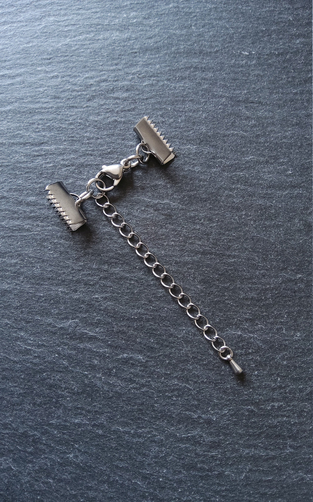 4 or 20 Stainless Steel Crimp End Sets for 13mm (1/2 inch) Wide Chokers & Bracelets