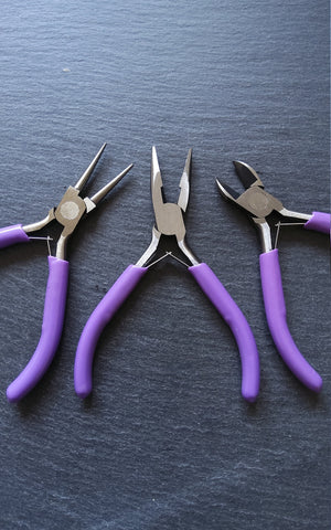 Jewellery Pliers Chain Nose, Round Nose & Side Cutter Pliers 12cm Long
