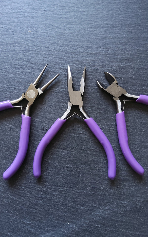 Jewellery Pliers Chain Nose, Round Nose & Side Cutter Pliers 12cm Long